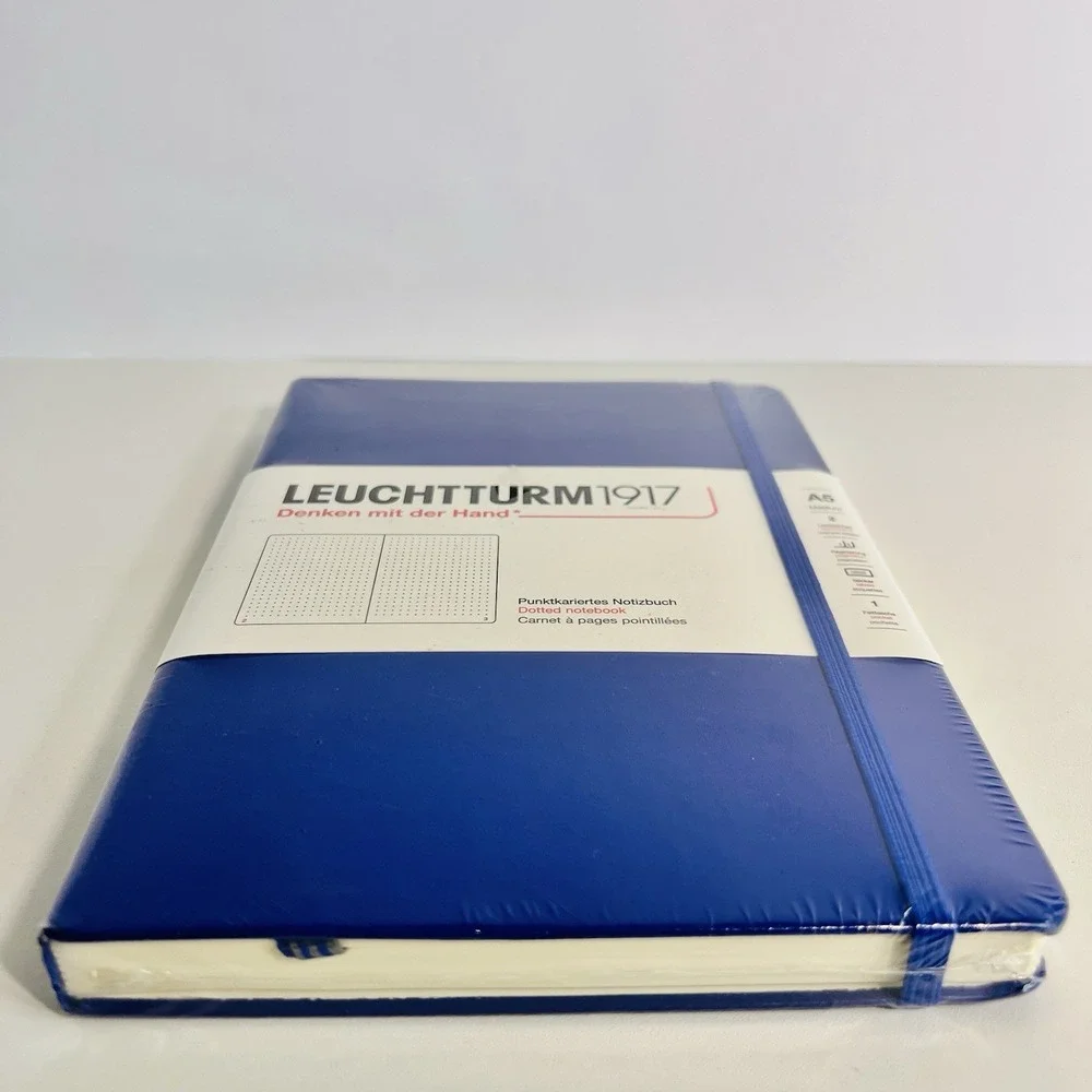 Leuchtturm 1917 Hardcover Dot Grid Notebook - Blue - A5 Medium - NEW SEALED
